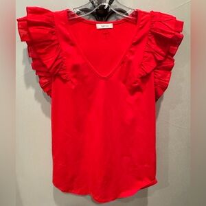 Tyler Boe Scarlet Ruffled Blouse
